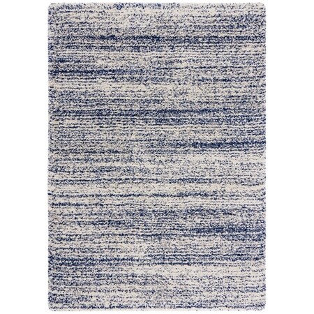 Safavieh 7 x 7 ft. Hudson Shag Vintage Square Power Loomed Rug - Ivory & Navy SGH295A-7SQ